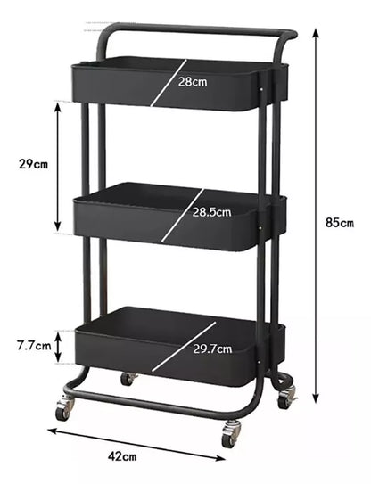 Organizador Almacenamiento 3 Niveles Con Ruedas