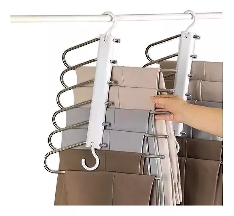 Colgador Mágico Plegable para Pantalones 6 en 1