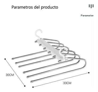 Colgador Mágico Plegable para Pantalones 6 en 1