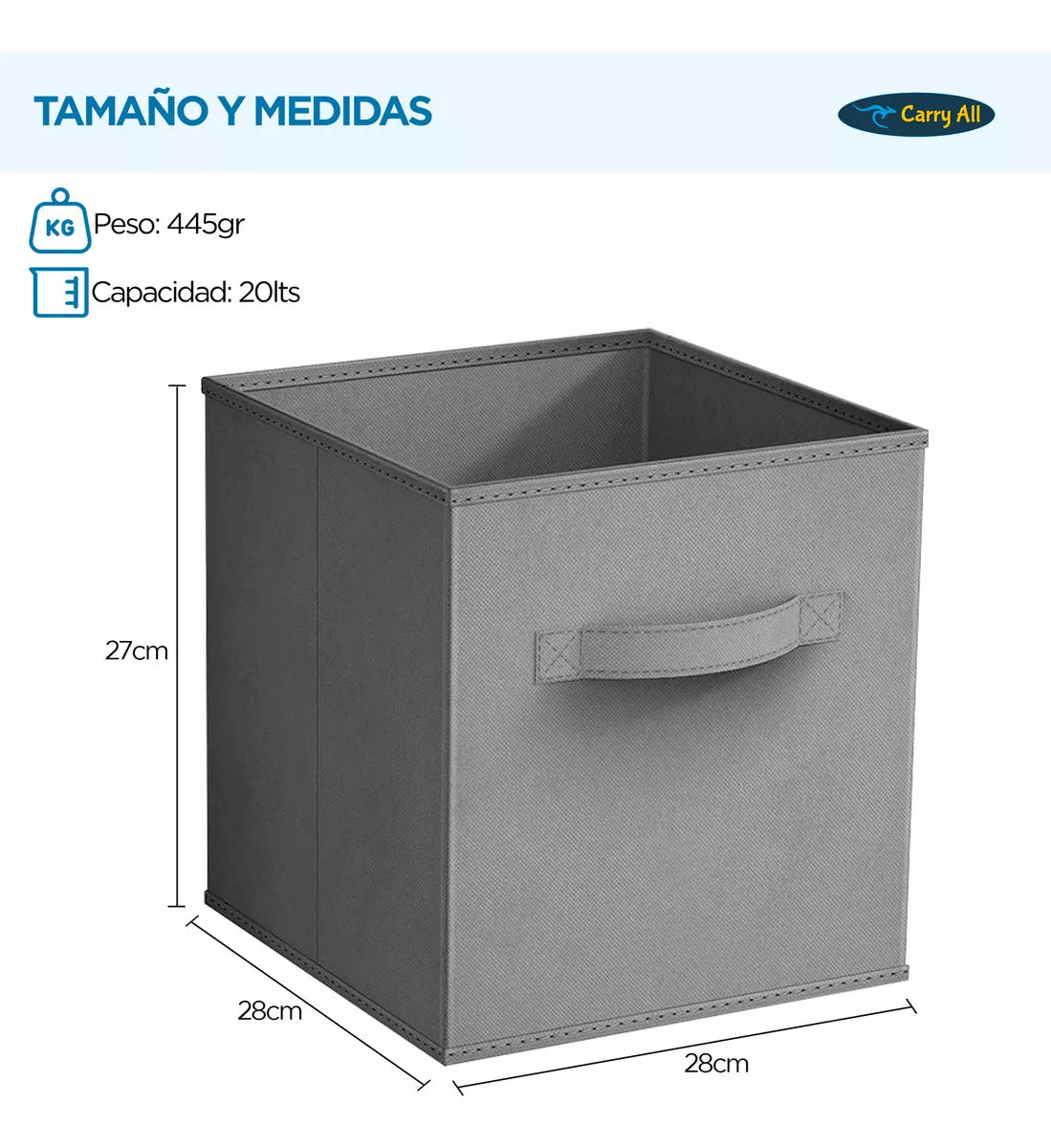 Pack 6 Cajas Organizadoras Plegables Cubo Carry All