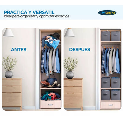 Pack 6 Cajas Organizadoras Plegables Cubo Carry All