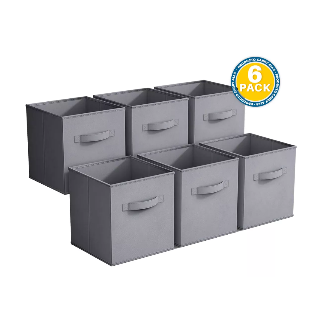 Pack 6 Cajas Organizadoras Plegables Cubo Carry All