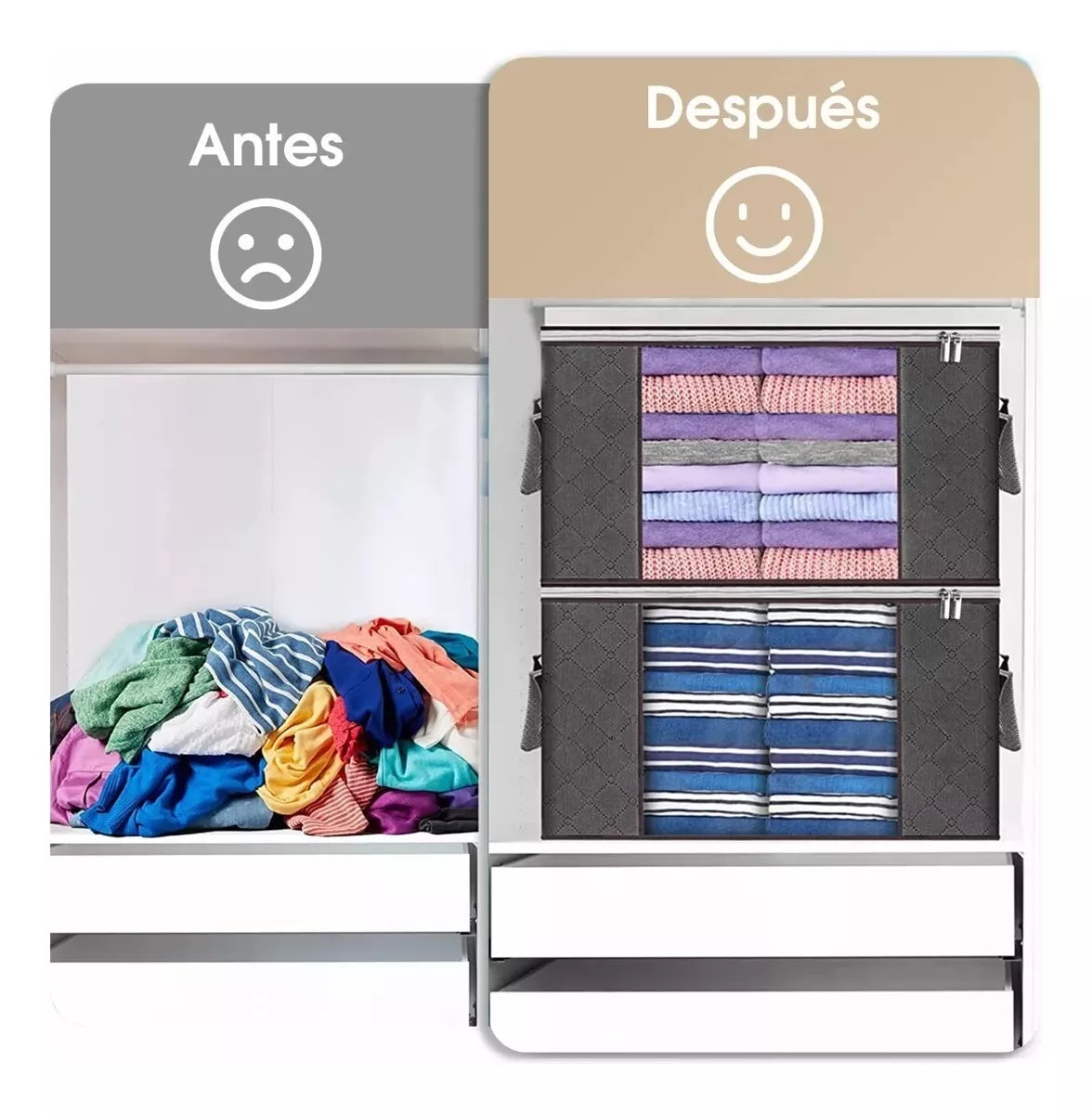 Set de 8 Organizadores para Almacenamiento de Ropa